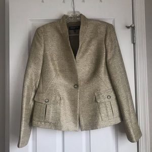 BEAUTIFUL taupe / gold suit! A knockout!